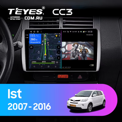 Штатная магнитола Teyes CC3 4/32 Toyota Ist XP110 (2007-2016)