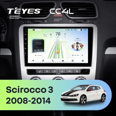 Штатная магнитола Teyes CC4L 6/64 Volkswagen Scirocco 3 (2008-2014) F4 (Серая)