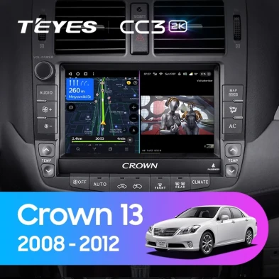 Штатная магнитола Teyes CC3 2K 360 6/128 Toyota Crown 13 S200 (2008-2012) Тип-A