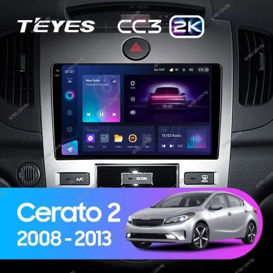 Штатная магнитола Teyes CC3 2K 6/128 Kia Cerato 2 TD (2008-2013) F1