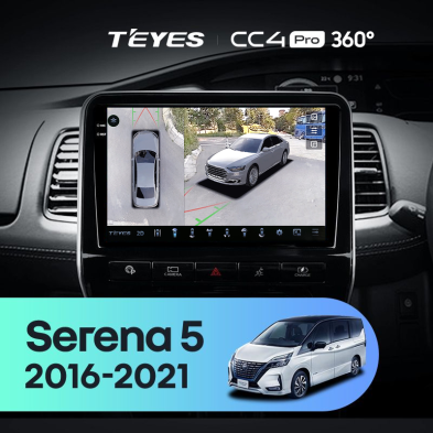 Штатная магнитола Teyes CC4 Pro 360 12/256 Nissan Serena 5 V C27 (2016-2021) F1 правый руль