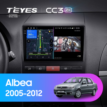 Штатная магнитола Teyes CC3 2K 6/128 Fiat Albea (2005-2012)