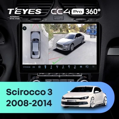 Штатная магнитола Teyes CC4 Pro 360 12/256 Volkswagen Scirocco (2008-2014) F1 (11")