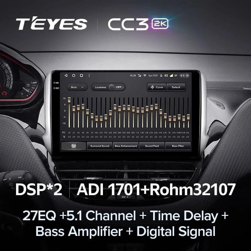 Штатная магнитола Teyes CC3 2K 6/128 Peugeot 2008 (2013-2020)