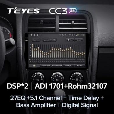 Штатная магнитола Teyes CC3 2K 4/32 Dodge Caliber PM (2009-2013)