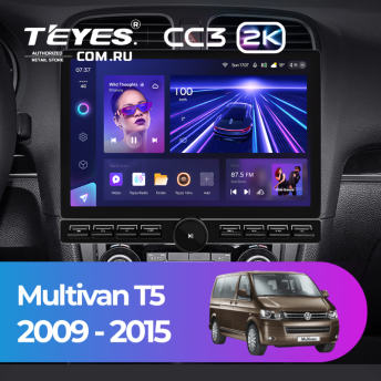 Штатная магнитола Teyes CC3 2K 6/128 Volkswagen Multivan T5 (2009-2015) (13" с кнопками)