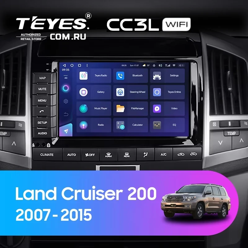 Штатная магнитола Teyes CC3L WiFi 2/32 Toyota Land Cruiser 11 200 (2007-2015) F2 Тип-B