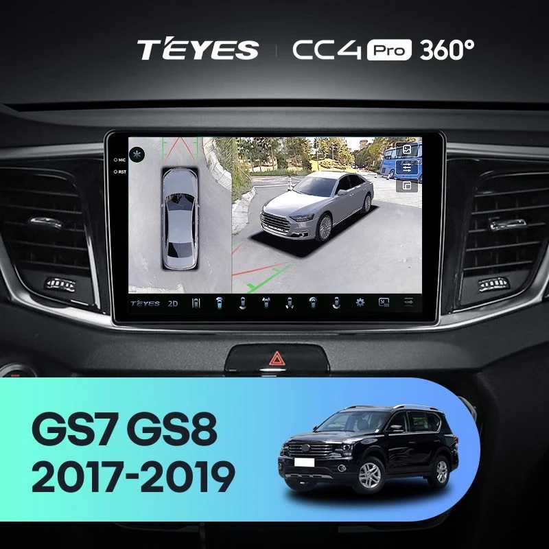 Штатная магнитола Teyes CC4 Pro 360 12/256 GAC GS7 GS8 (2017-2019)