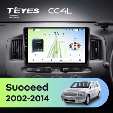 Штатная магнитола Teyes CC4L 6/64 Toyota Succeed (2002-2014) Правый руль