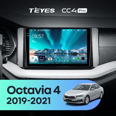 Штатная магнитола Teyes CC4 Pro 12/256 Skoda Octavia 4 A8 (2019-2021)