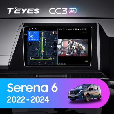 Штатная магнитола Teyes CC3 2K 360 6/128 Nissan Serena 6 C28 (2022-2024)
