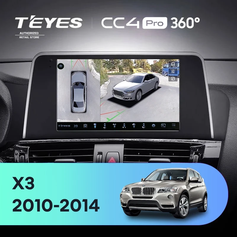 Штатная магнитола Teyes CC4 Pro 360 12/256 BMW X3 F25 CIC (2010-2014)