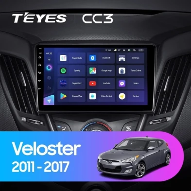 Штатная магнитола Teyes CC3 4/32 Hyundai Veloster FS (2011-2017) Тип-A