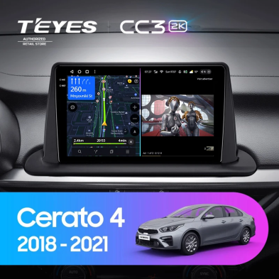 Штатная магнитола Teyes CC3 2K 6/128 Kia Cerato 4 (2018-2021)