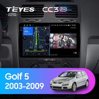 Штатная магнитола Teyes CC3 2K 4/32 Volkswagen Golf 5 (2003-2009) F1