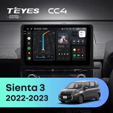 Штатная магнитола Teyes CC4 6/64 Toyota Sienta 3 (2022-2023)