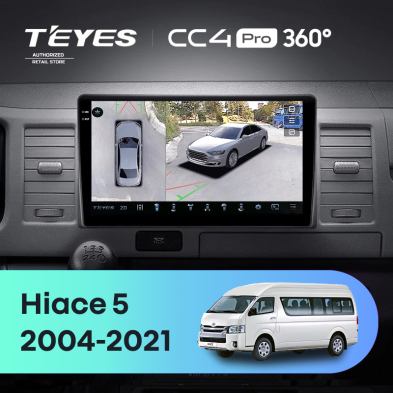 Штатная магнитола Teyes CC4 Pro 360 12/256 Toyota Hiace XH10 H200 (2004-2021)