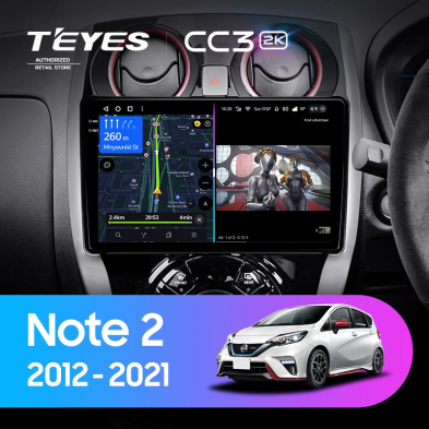 Штатная магнитола Teyes CC3 2K 4/64 Nissan Note 2 E12 (2012-2021)