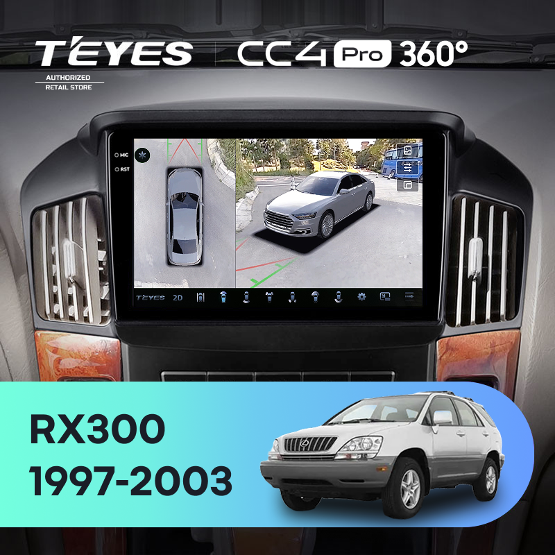 Штатная магнитола Teyes CC4 Pro 360 12/256 Lexus RX300 XU10 (1997-2003) F2