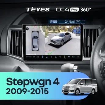 Штатная магнитола Teyes CC4 Pro 360 8/128 Honda Stepwgn 4 (2009-2015) Правый руль