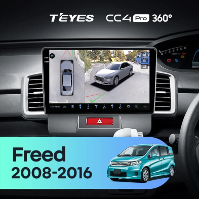 Штатная магнитола Teyes CC4 Pro 360 12/256 Honda Freed 1 (2008-2016) Правый руль