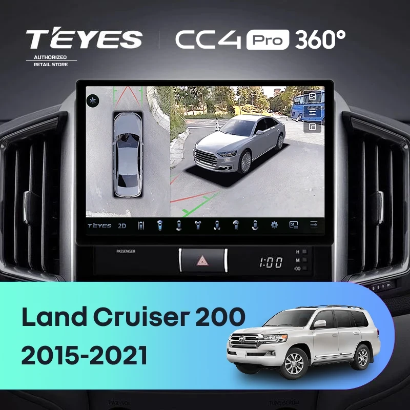 Штатная магнитола Teyes CC4 Pro 360 8/128 Toyota Land Cruiser 200 (2015-2021) (11")