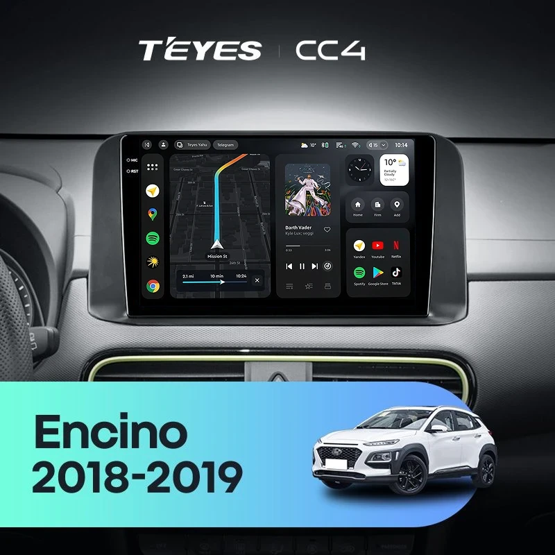 Штатная магнитола Teyes CC4 8/128 Hyundai Encino (2018-2019)