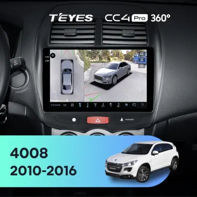 Штатная магнитола Teyes CC4 Pro 360 8/128 Peugeot 4008 (2010-2016) Тип-A