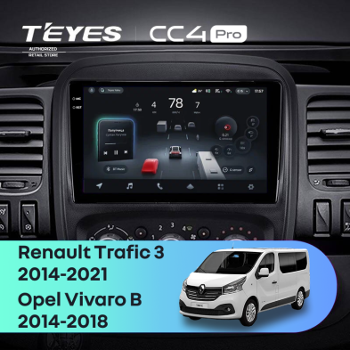 Штатная магнитола Teyes CC4 Pro 12/256 Renault Trafic 3 (2014-2021)