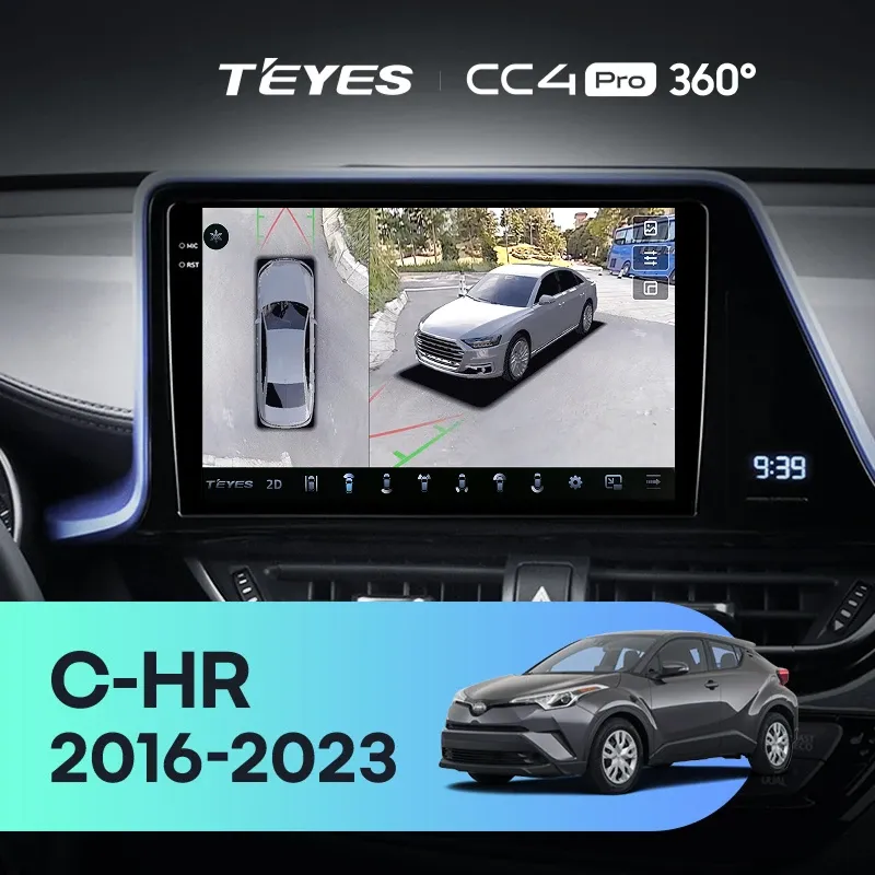 Штатная магнитола Teyes CC4 Pro 360 8/128 Toyota C-HR 1 (2016-2023) F2