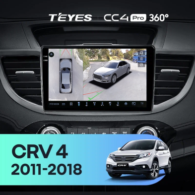 Штатная магнитола Teyes CC4 Pro 360 8/128 Honda CR-V 4 RM RE (2011-2018) 9" Тип-A
