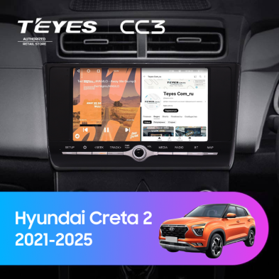 Штатная магнитола Teyes CC3 4/32 Hyundai Creta 2 (2021-2025) с кнопками