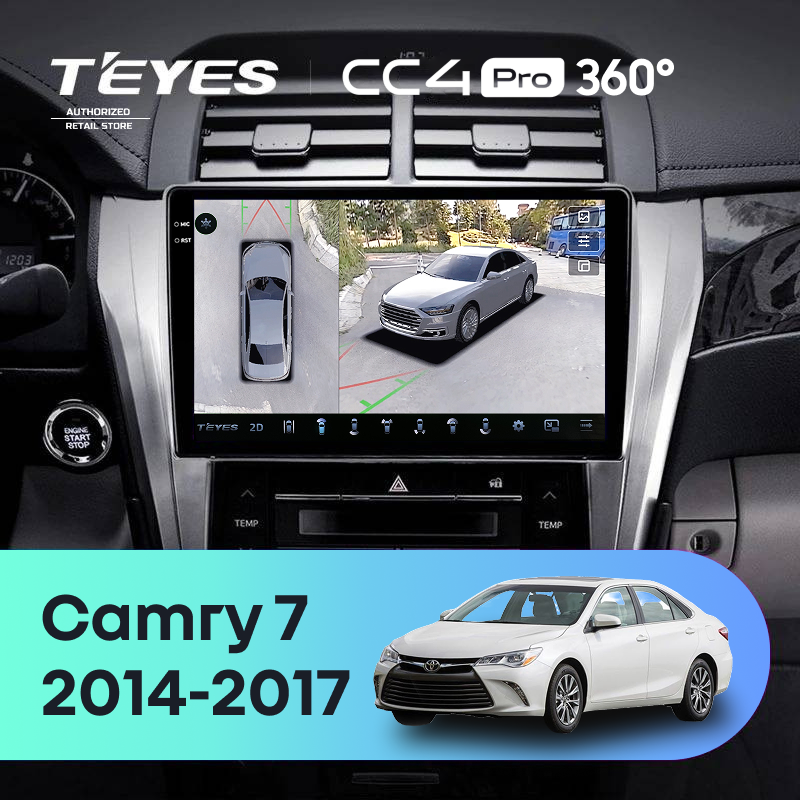 Штатная магнитола Teyes CC4 Pro 360 12/256 Toyota Camry 7 XV 50 55 (2014-2017) F4