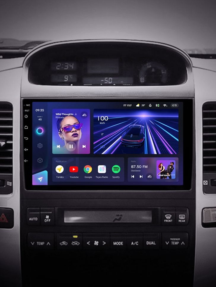 Штатная магнитола Teyes CC3 4/64 Toyota Land Cruiser Prado J120 (2002-2009) F1 Тип-A