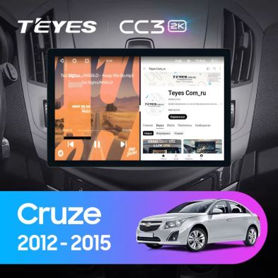 Штатная магнитола Teyes CC3 2K 4/32 Chevrolet Cruze J300 J308 (2012-2015) (11")
