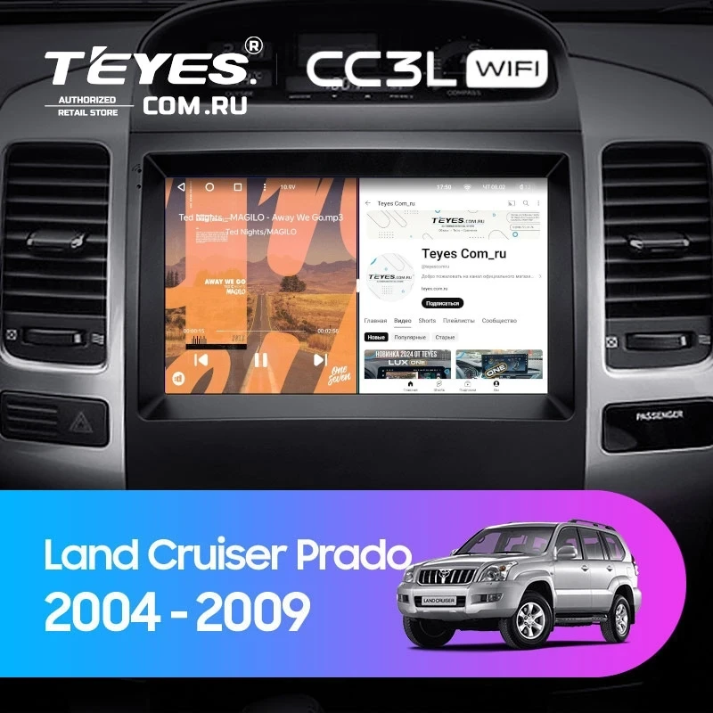 Штатная магнитола Teyes CC3L WiFi 2/32 Toyota Land Cruiser Prado 120 (2002-2009) F2