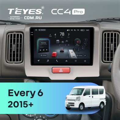 Штатная магнитола Teyes CC4 Pro 8/128 Suzuki Every 6 (2015-)