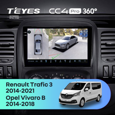Штатная магнитола Teyes CC4 Pro 360 12/256 Renault Trafic 3 (2014-2021)