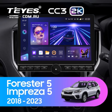 Штатная магнитола Teyes CC3 2K 6/128 Subaru Forester 5 (2018-2023) (13" с кнопками)