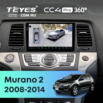 Штатная магнитола Teyes CC4 Pro 360 12/256 Nissan Murano 2 Z51 (2008-2014)
