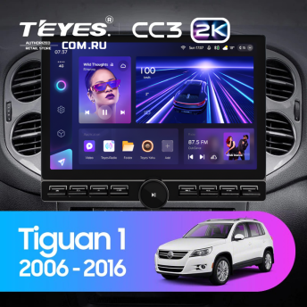 Штатная магнитола Teyes CC3 2K 6/128 Volkswagen Tiguan 1 NF (2006-2016) F2 (13&quot; с кнопками)