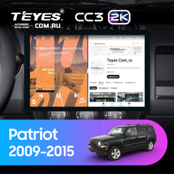 Штатная магнитола Teyes CC3 2K 6/128 Jeep Patriot (2009-2015) (13")