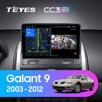 Штатная магнитола Teyes CC3 2K 4/32 Mitsubishi Galant 9 (2003-2012)