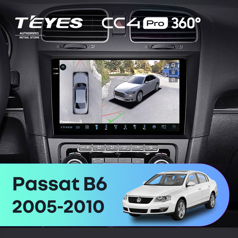 Штатная магнитола Teyes CC4 Pro 360 8/128 Volkswagen Passat B6 (2005-2010)