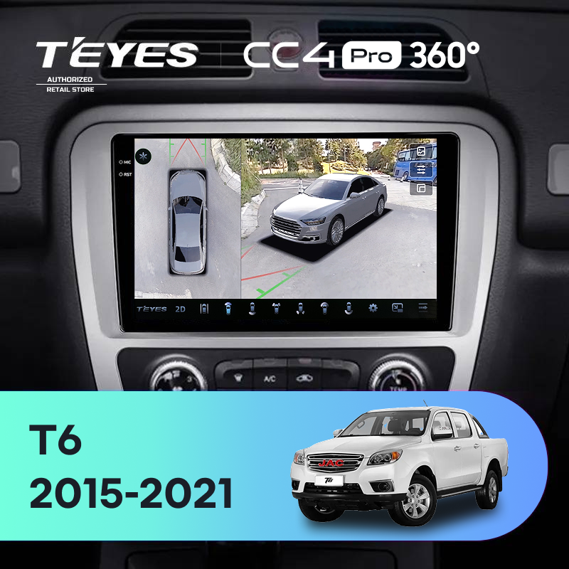 Штатная магнитола Teyes CC4 Pro 360 8/128 JAC T6 (2015-2021)
