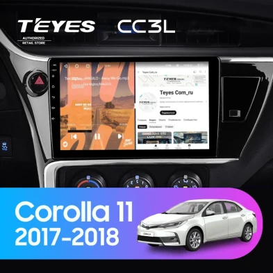 Штатная магнитола Teyes CC3L 4/64 Toyota Corolla 11 (2017-2018) F2