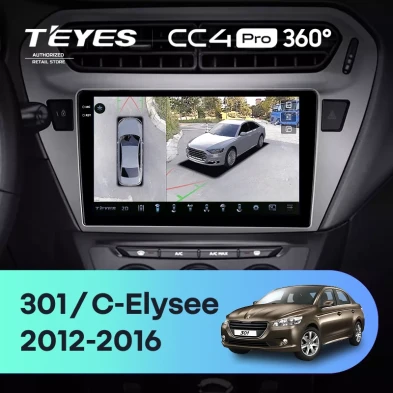 Штатная магнитола Teyes CC4 Pro 360 12/256 Citroen C-Elysee (2012-2016) F2