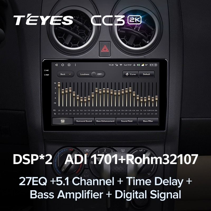 Штатная магнитола Teyes CC3 2K 360 6/128 Nissan Qashqai 1 J10 (2006-2013) F1