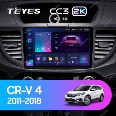 Штатная магнитола Teyes CC3 2K 360 6/128 Honda CR-V 4 RM RE (2011-2018) 9" Тип-C