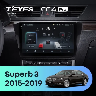 Штатная магнитола Teyes CC4 Pro 12/256 Skoda Superb 3 (2015-2026)